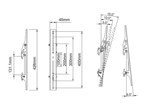 PRO SERIES PART - TILTING BRACKETS VESA 400