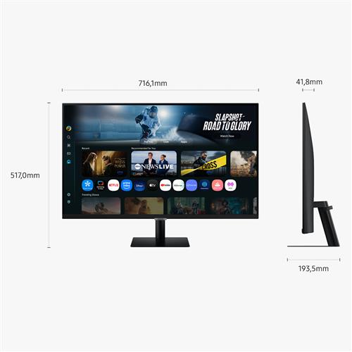 S32FM700 32IN SMART MONITOR UHD CON USB-C SPEAKER E TELECOMANDO
