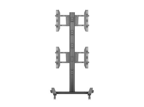 STACKABLE DUAL MONITOR CART 32-55IN