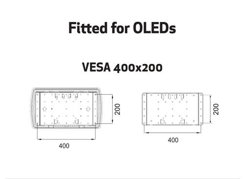 STAFFA MULTISNODO SUPER SLIM PER OLED 32-65IN VESA 400400