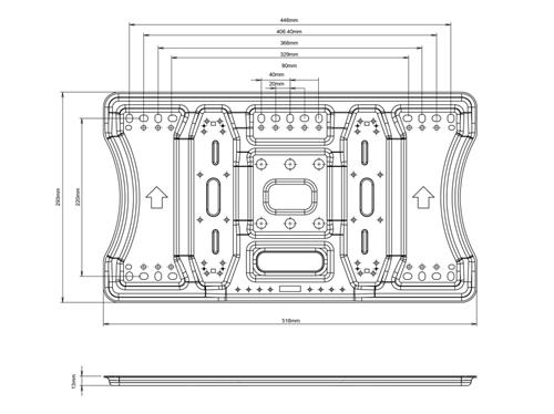 STAFFA MULTISNODO SUPER SLIM PER OLED 32-65IN VESA 400400