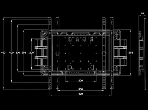STAFFA MULTISNODO SUPER SLIM PER OLED 32-65IN VESA 400400