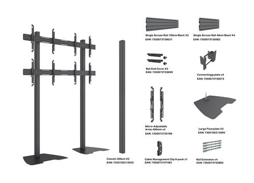 STAND PER CONFIG. VIDEOWALL H 300 VESA 600X400 FINO A 30KG