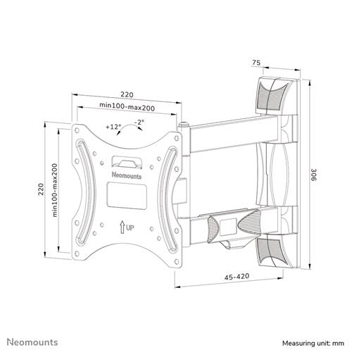 SUPPORTO A PARETE FULL MOTION 