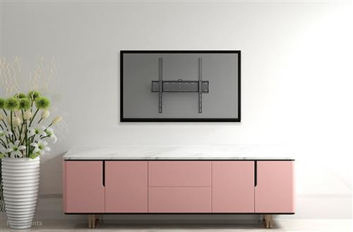 SUPPORTO DA PARETE FISSO NERO PER SCHERMI PIATTI FINO A 55IN