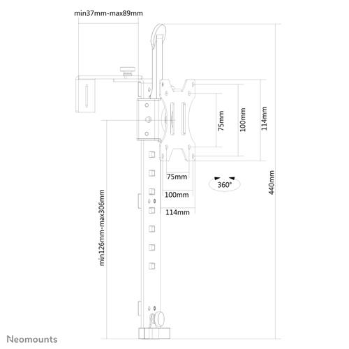 SUPPORTO DA SCRIVANIA PER SCHERMI PIATTI FINO A 30IN