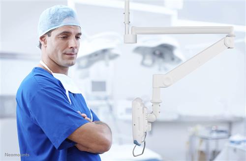 SUPPORTO DA SOFFITTO PER MONITOR MEDICALI FINO 24IN 61CM