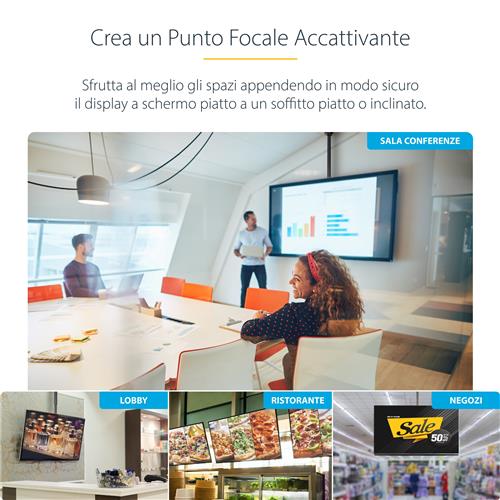 SUPPORTO DA SOFFITTO PER TV A SCHERMO PIATTO VESA DA 3770