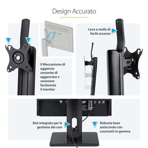 SUPPORTO MONITOR DA SCRIVANIA regolabile per display VESA 32