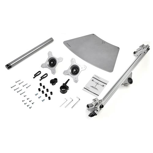 SUPPORTO PER DUE MONITOR - ORIZZONTALE - ARGENTO