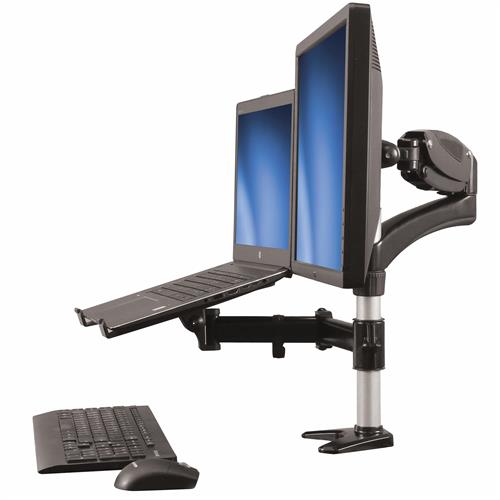 SUPPORTO PER SINGOLO MONITOR BASE PER PORTATILE REGOLABILE