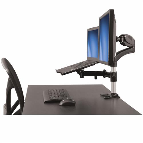 SUPPORTO PER SINGOLO MONITOR BASE PER PORTATILE REGOLABILE