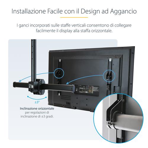 SUPPORTO TV DA SOFFITTO A DOPPIO DISPLAY BACK-TO-BACK