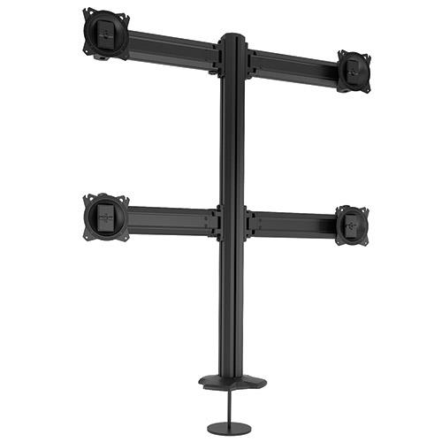 TABLE STAND F/ 4 MONITORS 2X2 VESA 100 W/ CLAMP