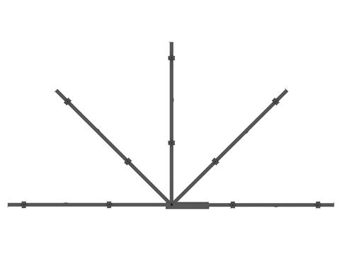 TOP FLAG BRACKET VESA 600  400 BLACK