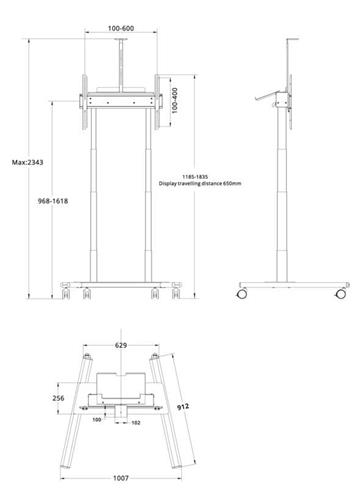 VESA MOTORIZED TROLLEY UP TO 600X400