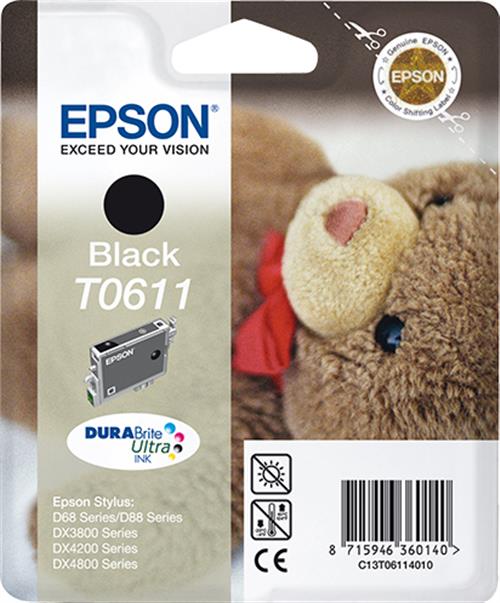 Epson Teddybear T0611 cartuccia d'inchiostro 1 pz Originale
