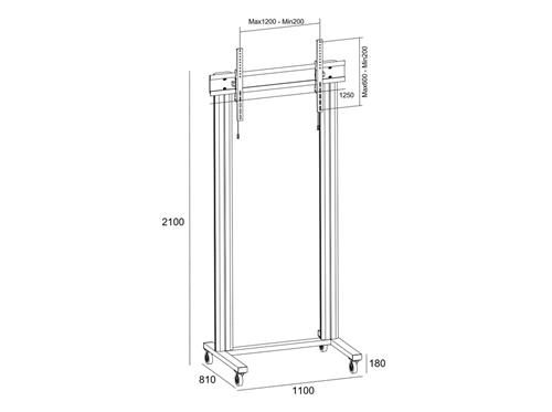 VESA TROLLEY 1200 X 600H 210 CM - CAPACITY 125 KG