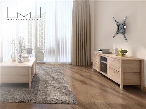 WALL BRACKET 200X200 BLACK INCLINABLE AND ROTATABLE 360