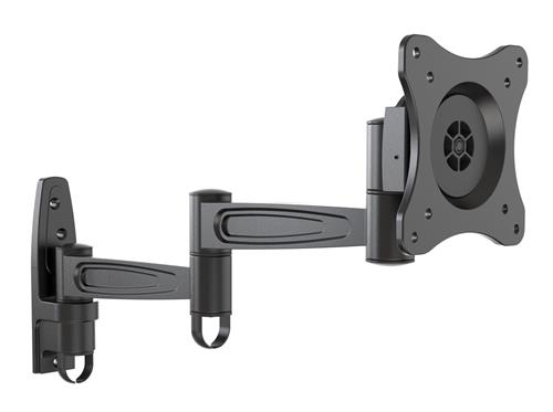 WALL BRACKET 3 JOINTS 200X200 ROTATABLE 360 BLACK