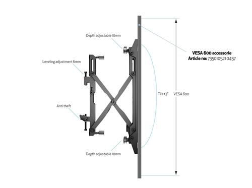 WALL MOUNTED MENUBOARD 2X1 PULL-OUT KIT - PRO SERIES