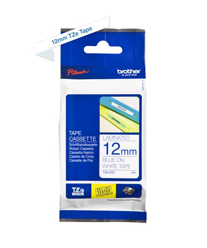 Brother TZE-233 nastro per etichettatrice Blu su bianco