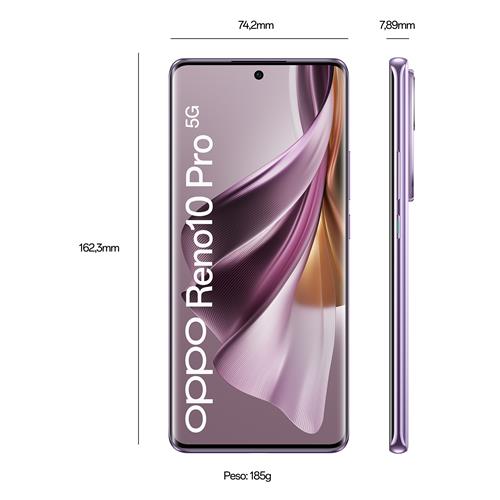 OPPO Reno 10 PRO Smartphone 5G, AI Tripla fotocamera 50+32+8MP, Selfie 32MP, Display 6.7