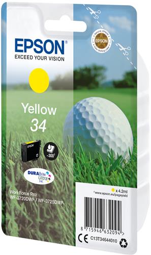 Epson Golf ball C13T34644010 cartuccia d'inchiostro 1 pz Originale Resa standard Giallo