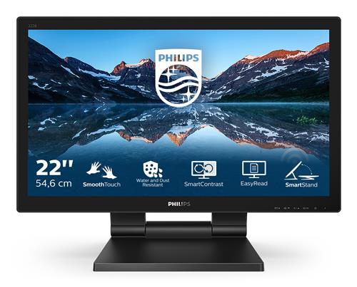Philips 222B9T/00 Monitor PC 54,6 cm (21.5) 1920 x 1080 Pixel Full HD Touch screen Tavolo Nero