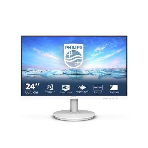 Philips V Line 241V8AW/00 Monitor PC 60,5 cm (23.8) 1920 x 1080 Pixel Full HD LCD Bianco