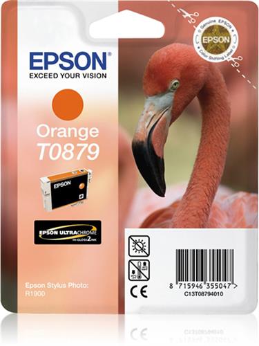 Epson Flamingo T0879 cartuccia d'inchiostro 1 pz Originale Arancione