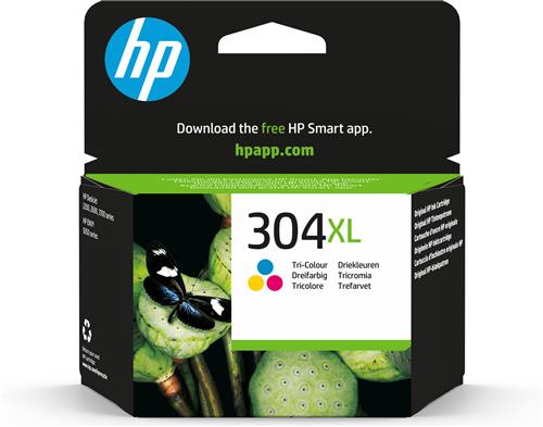 HP 304XL Tri-color Original Ink Cartridge cartuccia d'inchiostro 1 pz Resa elevata (XL) Ciano, Magenta, Giallo