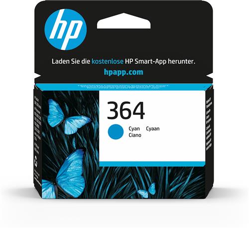 HP 364 Cyan Original Ink Cartridge cartuccia d'inchiostro 1 pz Resa standard