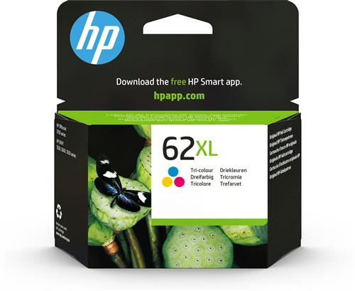 HP 62XL High Yield Tri-color Original Ink Cartridge cartuccia d'inchiostro 1 pz Resa elevata (XL) Ciano, Magenta, Giallo