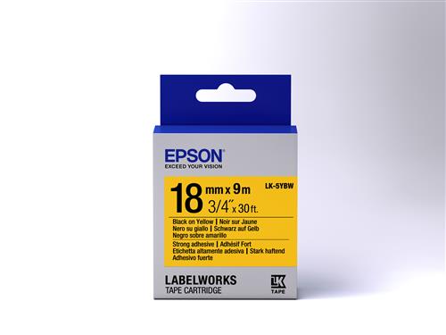 Epson LK-5YBW nastro per etichettatrice Nero su giallo