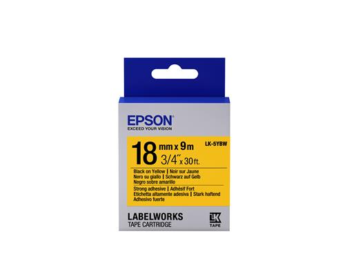 Epson LK-5YBW nastro per etichettatrice Nero su giallo