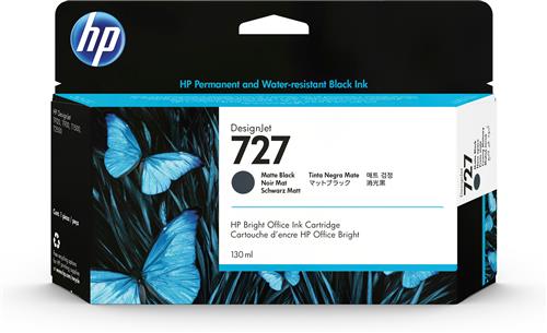 HP Cartuccia inchiostro nero opaco DesignJet 727, 130 ml